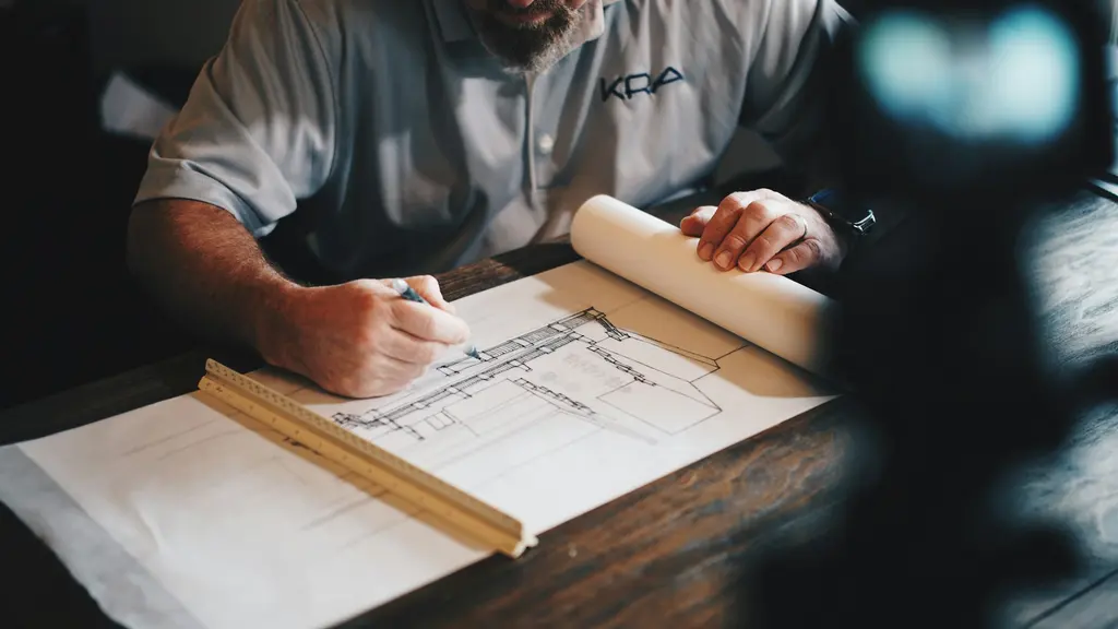 Carpenter framing a structure
